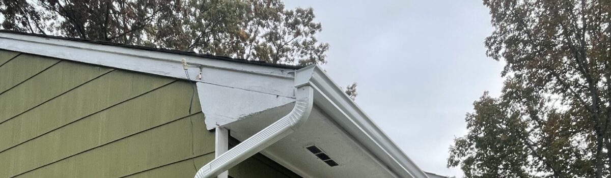 5IN white gutters and leathes installation , beach wood NJ