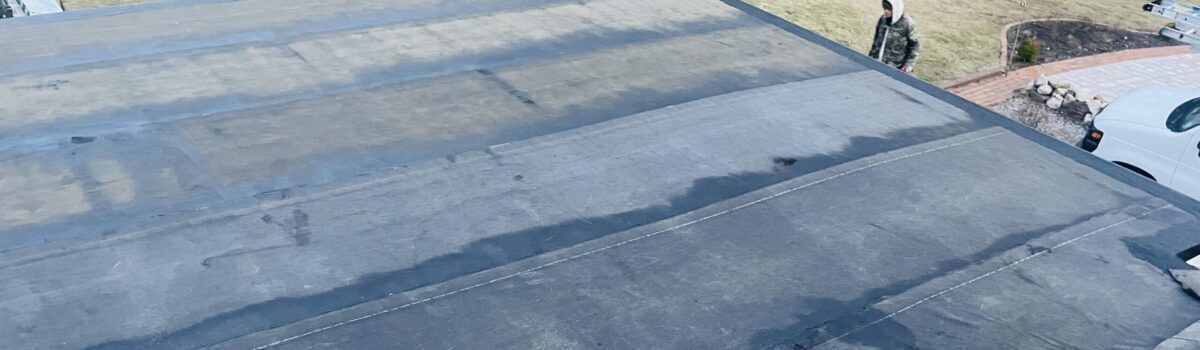 smooth torch down – 6 IN gutters installation , colts neck NJ 02/07/23